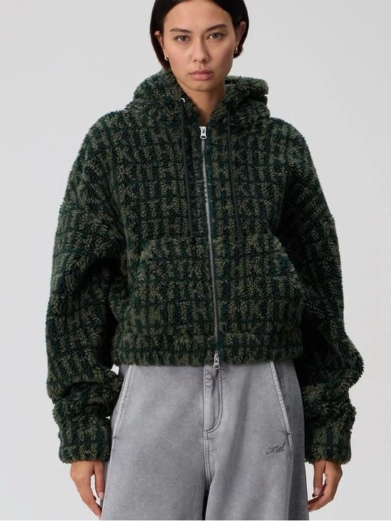 Kith Jackets & Blazers - Kith Women Sylas Sherpa Monogram Zip Hoodie